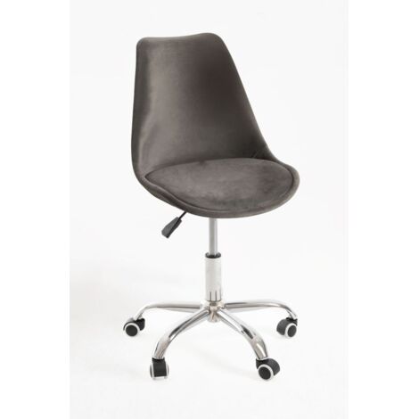 Sillas de escritorio - Silla Neo Terciopelo - Gris oscuro