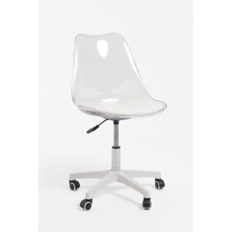 Sillas de escritorio - Silla Neo Transparente - Blanco