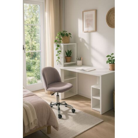 Sillas de escritorio - Silla Vint Terciopelo Office - Gris