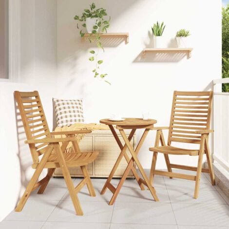 Sillas de jardín 2 pcs Marrón 52 x 64.5 x 108 cm