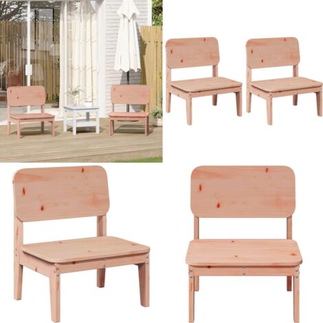 Sillas de jardín 2 uds madera abeto douglas 60x52,5x72 cm - Madera - Sillas de jardín de madera