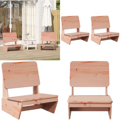 Sillas de jardín 2 uds madera abeto douglas 60x64x70,5 cm - Madera - Sillas de jardín de madera