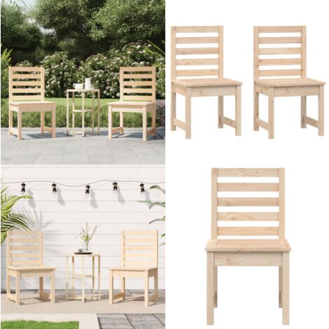 Sillas de jardín 2 uds madera maciza pino 50x48x91,5 cm - Sillas de exterior - Sillas de patio