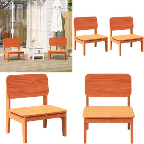Sillas de jardín 2 uds marrón cera 60x52,5x72 cm - Sillas de exterior - Sillas de jardín de madera