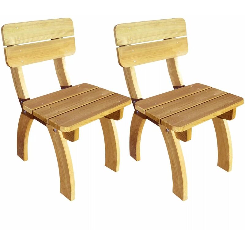 

Sillas de jardin 2 unidades madera de pino impregnada