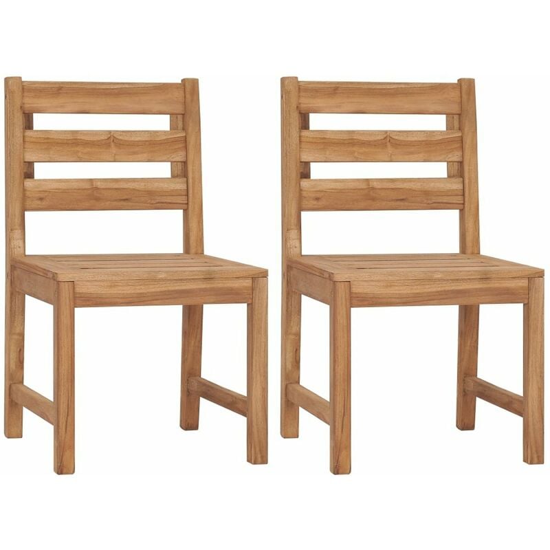 

Sillas de jardin 2 unidades madera maciza de teca