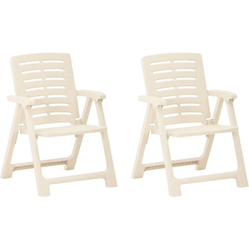 

Sillas de jardín 2 unidades plástico blanco