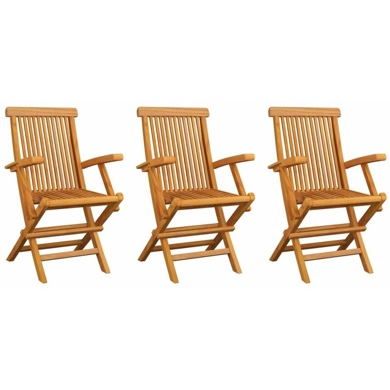 

Sillas de jardin 3 unidades de madera maciza de teca