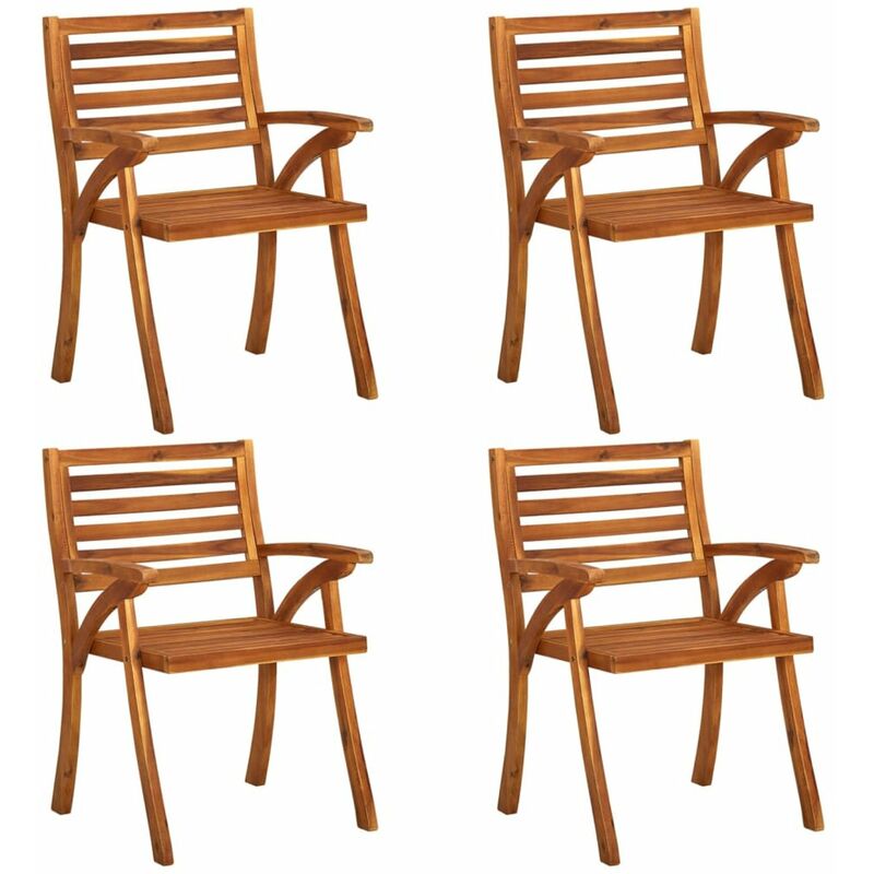 

Sillas de jardin 4 unidades madera maciza de acacia