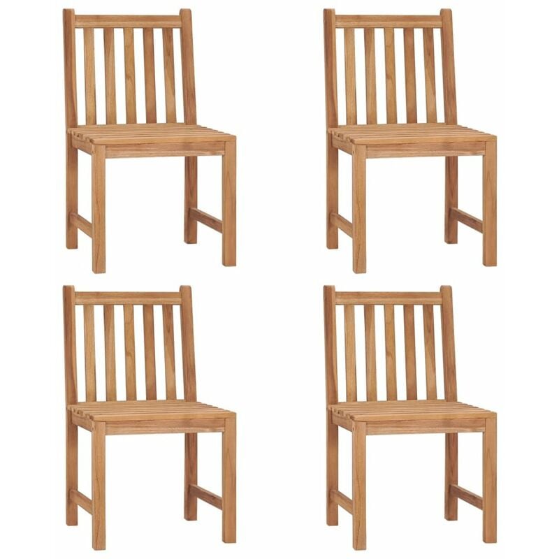

Sillas de jardin 4 unidades madera maciza de teca