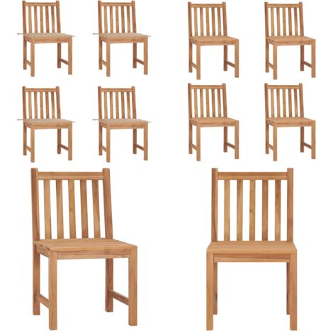 Sillas de jardín 4 unidades madera maciza de teca con cojines - Sillas de exterior - Madera de teca