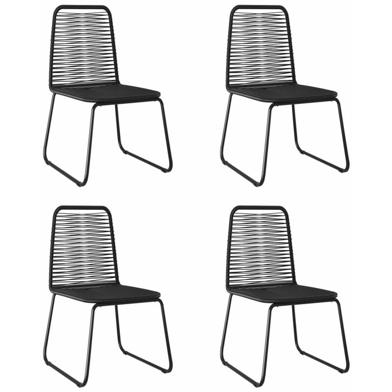 

Sillas de jardin 4 unidades ratan sintetico negro