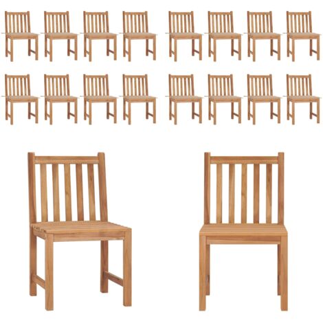 Sillas de jardín 8 unidades madera maciza de teca con cojines - Sillas de exterior - Madera de teca