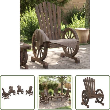 Sillas de jardín Adirondack -  Sillones de jardín Adirondack 4 uds madera maciza de abeto