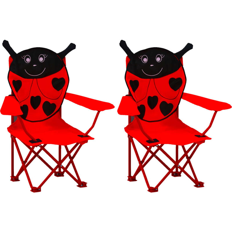 

Sillas de jardín para niños 2 unidades tela rojo
