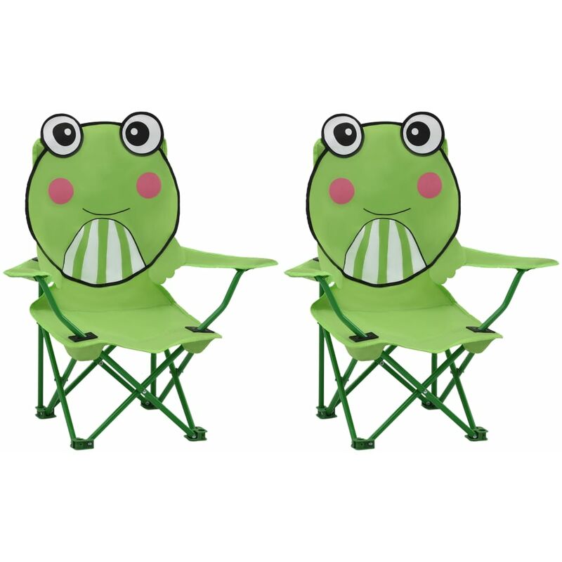 

Sillas de jardin para ninos 2 unidades tela verde