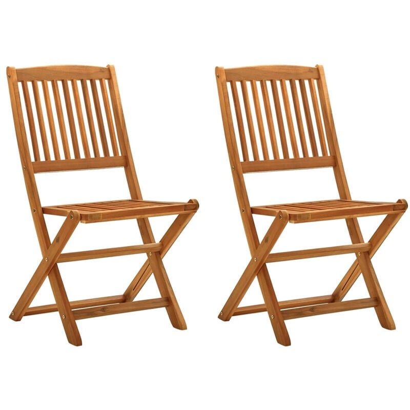 

Sillas de jardin plegables 2 pzas madera maciza de eucalipto
