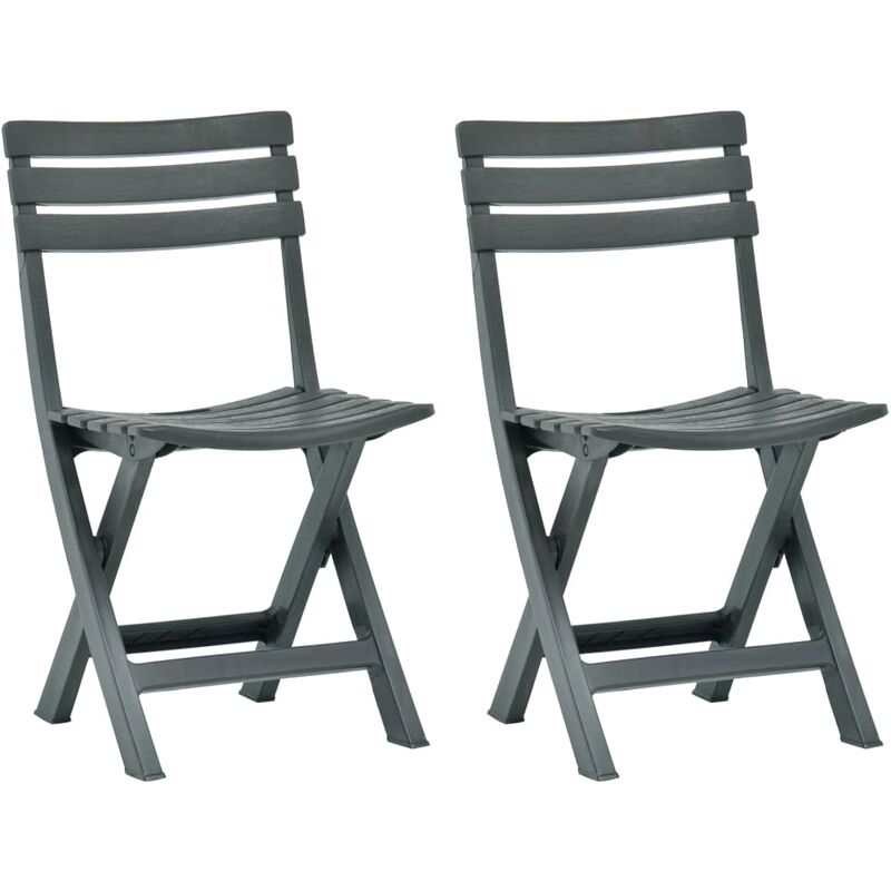 

Sillas de jardin plegables 2 unidades plastico verde
