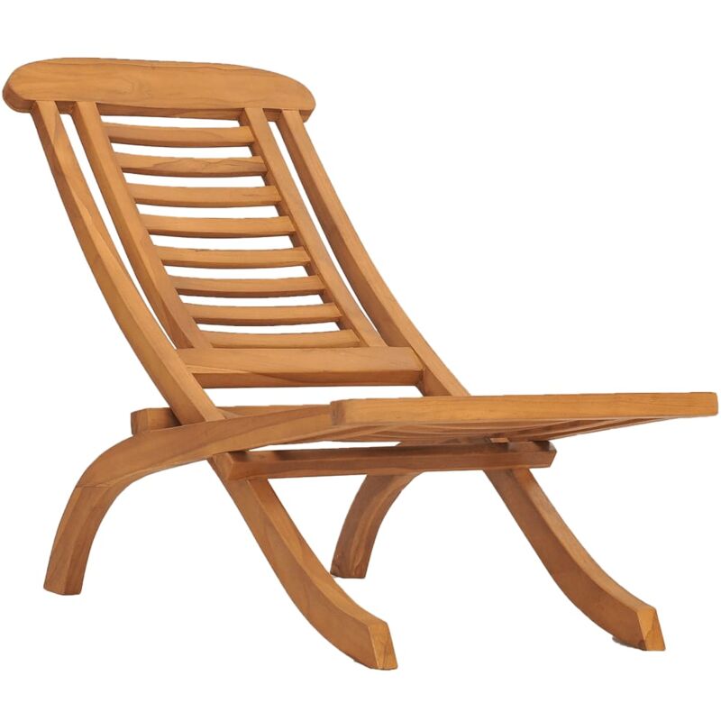 

vidaXL Silla de jardín plegables de madera maciza de teca - Marrón