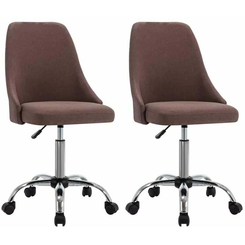 

Sillas de oficina giratorias 2 unidades tela gris taupe