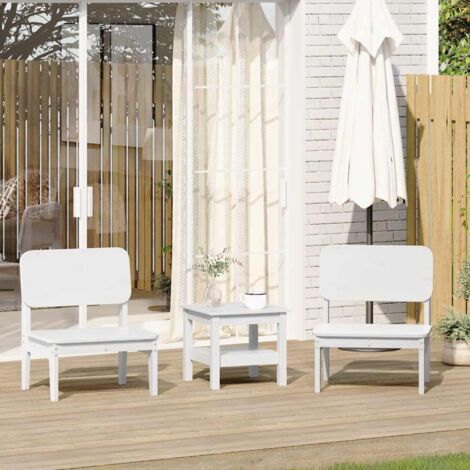Sillas jardín 2 uds madera maciza pino blanco 60x52,5x72 cm vidaXL