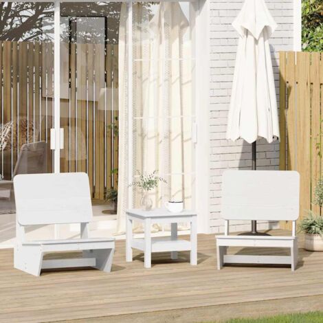 Sillas jardín 2 uds madera maciza pino blanco 60x64x70,5 cm vidaXL