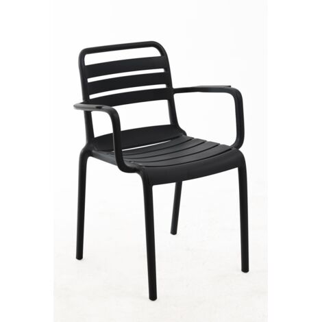 Sillas Jardín - Silla Belia con Brazos - Negro
