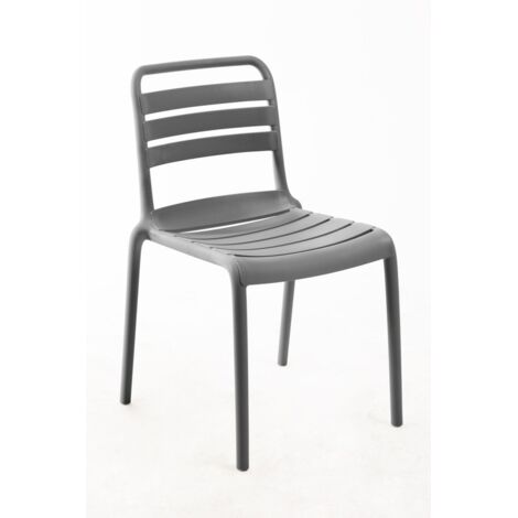 Sillas Jardín - Silla Belia - Gris oscuro