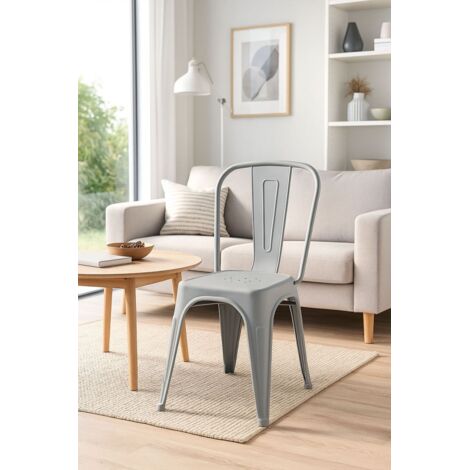 Sillas Jardín - Silla Torix Polipropileno - Gris claro