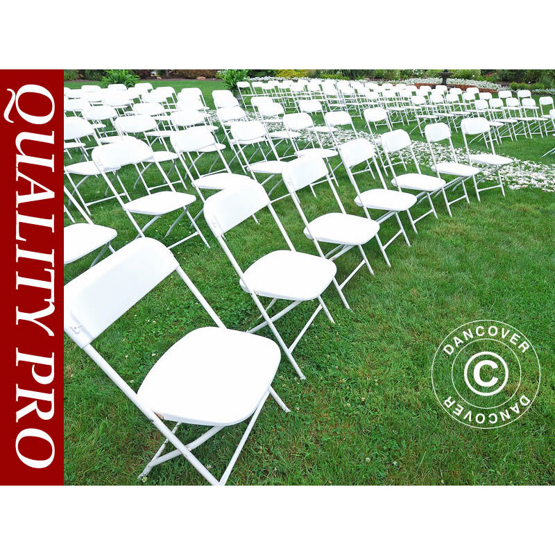 

Sillas plegables 44x44x80cm, Blancas, 24 uds.