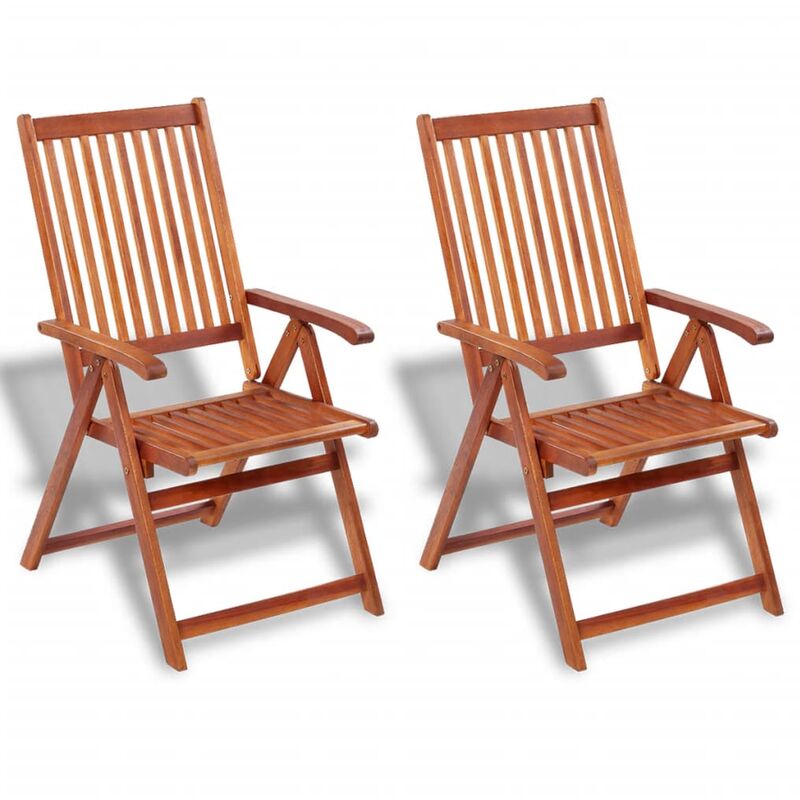 

Sillas plegables de jardín 2 uds madera maciza acacia marrón