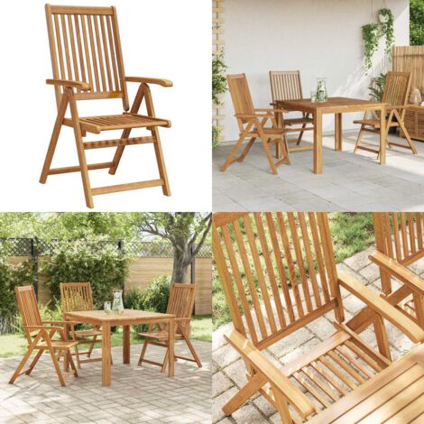 Sillas plegables de jardín 3 unidades madera de acacia maciza - Sillas plegables - Sillas de madera