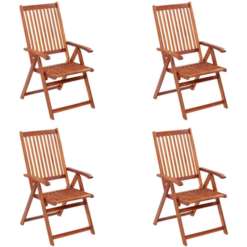

Sillas plegables de jardín 4 unidades madera de acacia maciza