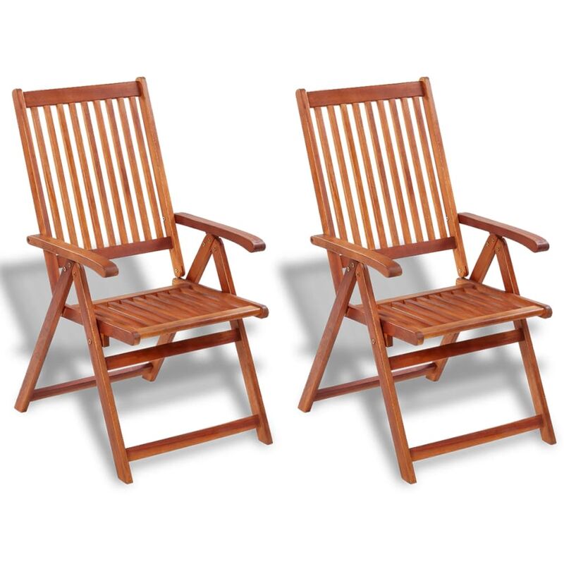 

Sillas plegables de jardín 2 uds madera maciza acacia marrón - Marrón