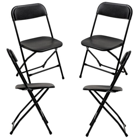Sillas Plegables - Pack 4 Sillas Dona Plegable - Negro