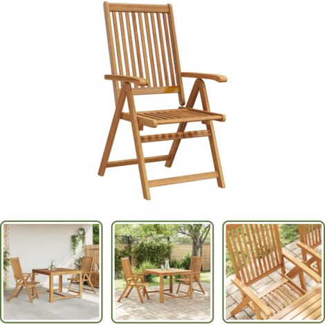Sillas plegables -  Sillas plegables de jardín 2 uds madera maciza acacia marrón