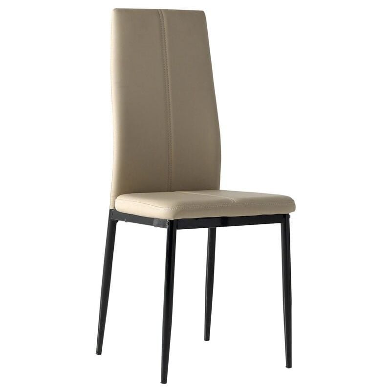 

Sillas Polipiel Brea Color Capuchino Comedor salón cómodas y Estilo Moderno 98x42x47 - PACK 4 SILLAS
