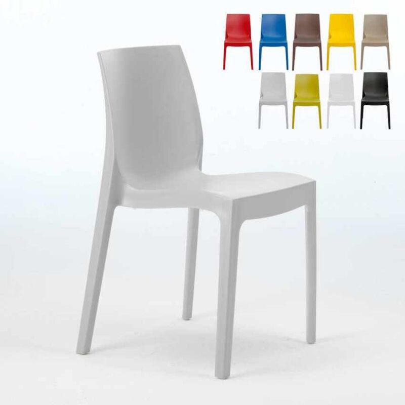 

Silla de Polipropileno Apilable para Cocina Casa Bar Rome Grand Soleil | Gris