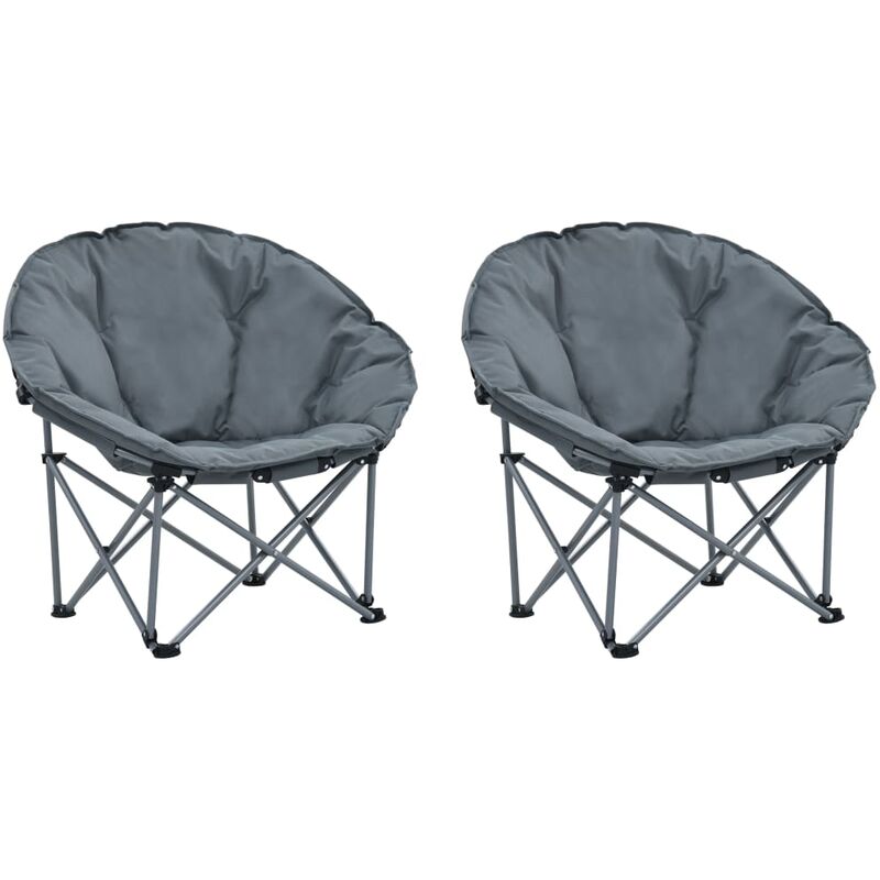 

Sillas redondas plegables 2 unidades gris