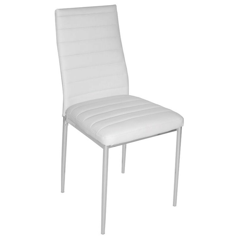 

Sillas Salon Tava Color Blanco Comedor Estilo Moderno Estructura Acero - PACK 2 SILLAS