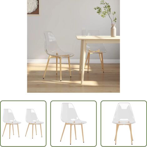 Sillas transparentes -  Sillas de comedor 2 unidades transparente PET