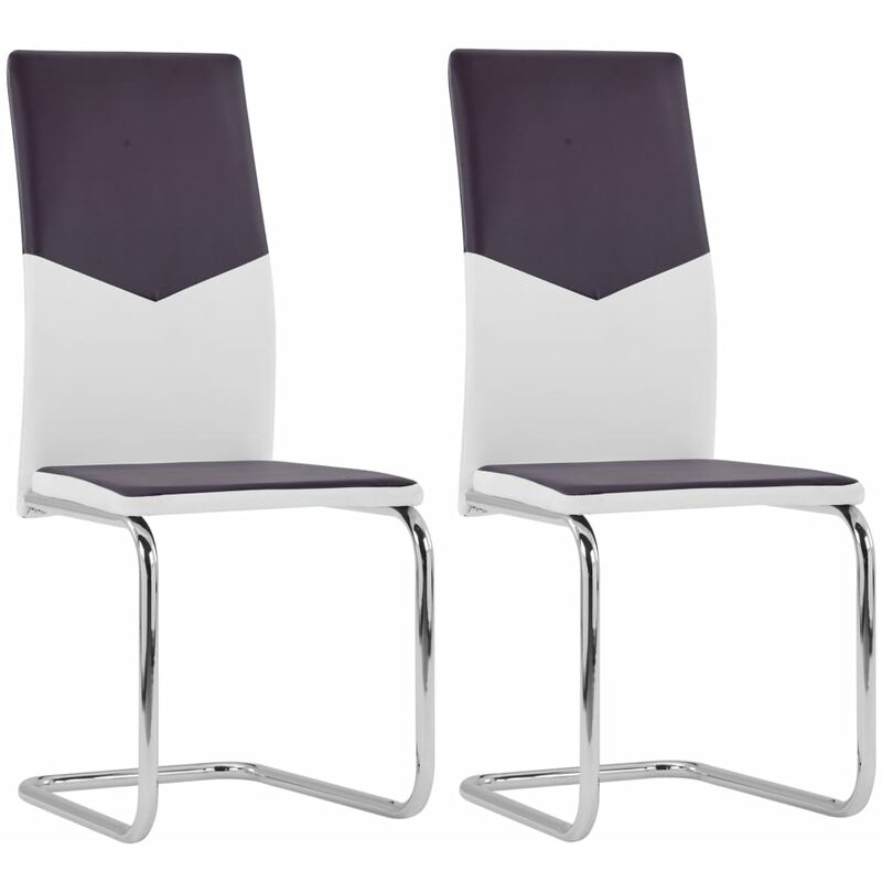 

Sillas voladizas de comedor 2 unidades cuero sintético marrón