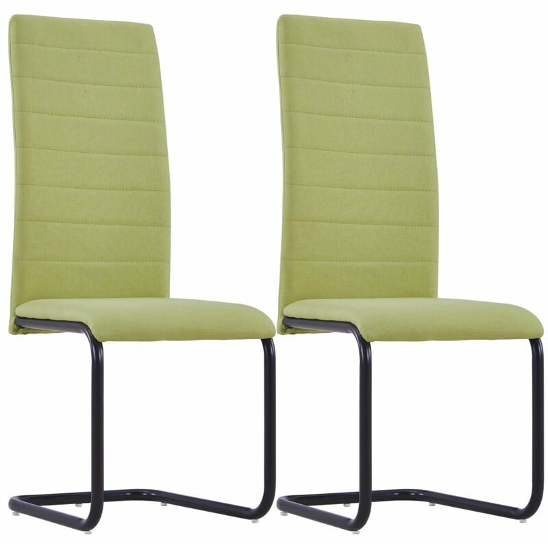 

Sillas voladizas de comedor 2 unidades tela verde