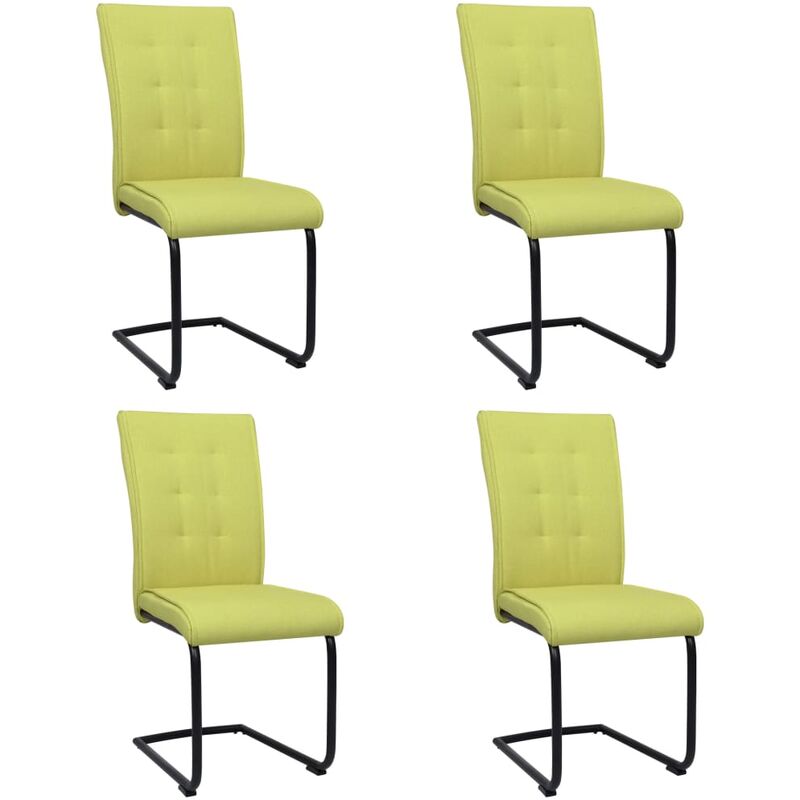 

Sillas voladizas de comedor 4 unidades tela verde