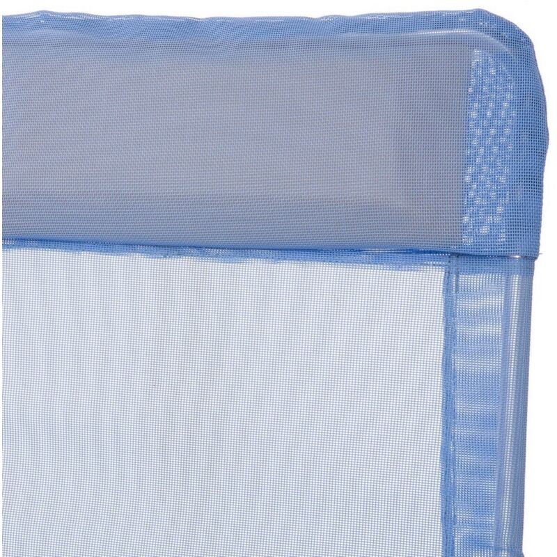 

Lolahome - Sillón de playa plegable azul de aluminio de 115x61x66 cm