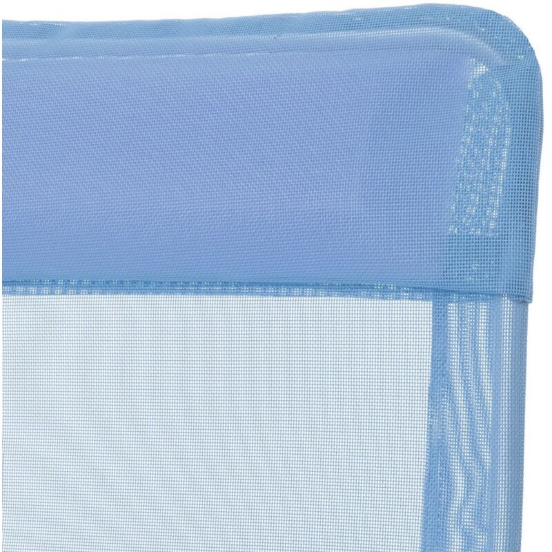 

Lolahome - Sillón de playa plegable azul de aluminio de 110x61x66 cm