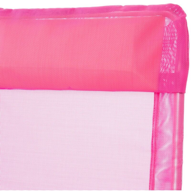 

Lolahome - Sillón de playa plegable rosa de aluminio de 110x61x66 cm
