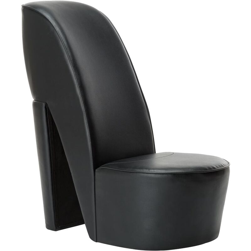

Sillón con forma de zapato de tacón cuero sintético negro - Negro