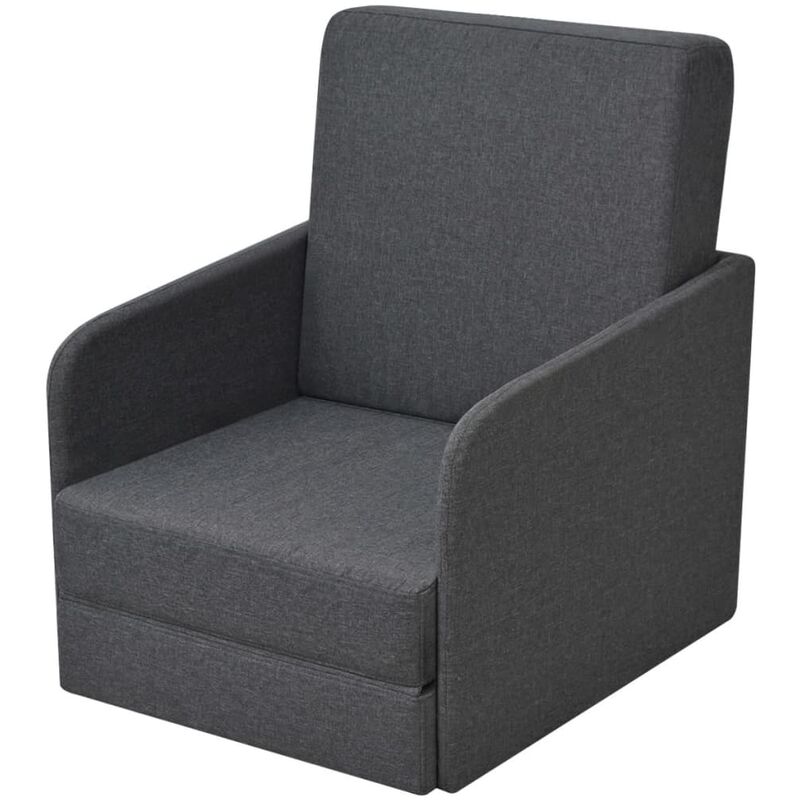 

Sillón convertible en cama tela gris oscuro - Gris