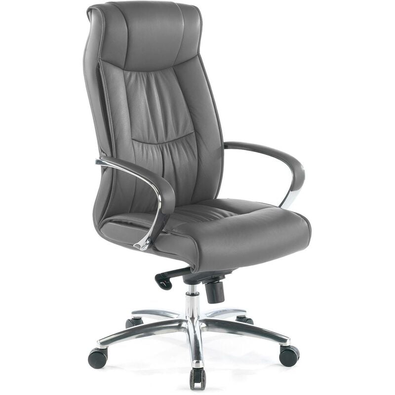 

Sillón de oficina Bahia piel natural gris plomo - gris